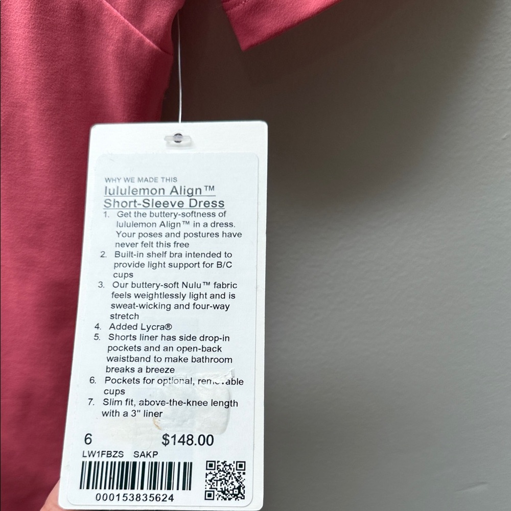 NWT Lululemon Align™ Short-Sleeve Dress (VITP) – Size 6 - Picture 2 of 4